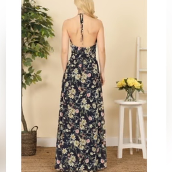 LOVESOME • floral side slit dress - Picture 2 of 2